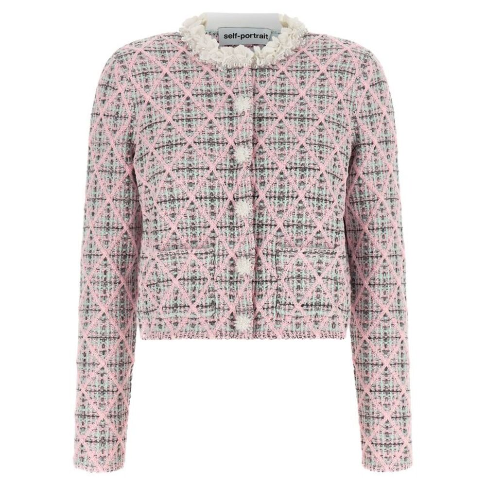 Self-Portrait Multicolor Cotton Women's Cardigan